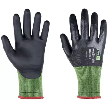 Honeywell AIDC CoreShield Double 24-7D28B/07 Luvas anticorte, tamanho 7, cinzento/preto, 1 par