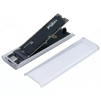 EXERTIS CONNECT Caixa para SSD M.2 USB 3.2 Gen 2 Type-C transparente 924625