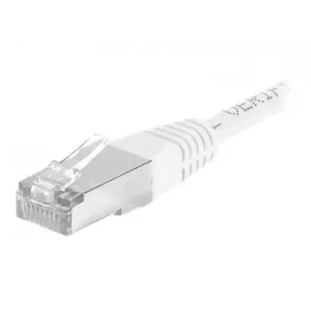 EXERTIS CONNECT Cabo de rede CAT.6a F/UTP, branco, 1,0 m, 10 Gbps, Slim Boot 859578