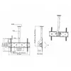 EXERTIS CONNECT Suporte de teto para ecrãs planos de 37-60 polegadas, VESA até 600x400, 80 kg, inclinação e rotação, preto 903231