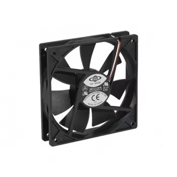 EXERTIS CONNECT Ventoinha de caixa 120 mm com rolamento de deslizamento, 1200 rpm, 44,7 CFM, 23 dBA, 3 pinos com adaptador Molex 910180