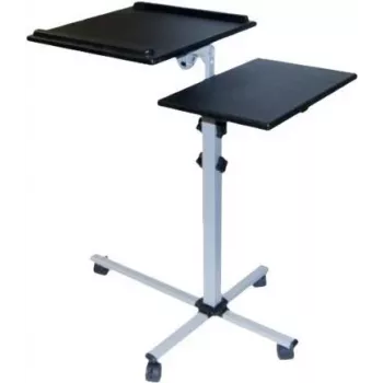 EXERTIS CONNECT Mesa multifunções móvel com rodas, 1000 x 500 mm, preto (965033)