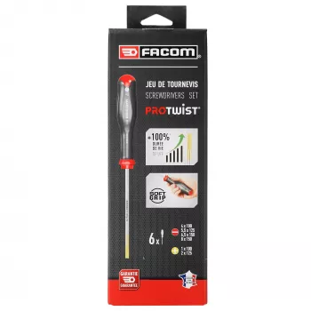 Facom PROTWIST Conjunto de 6 chaves de fendas e Phillips ATP.J6PB