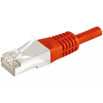EXERTIS CONNECT Cabo de patch Cat.6a F/UTP, vermelho, 15 m, 10 Gbps, Slim Snagless Boot 859540