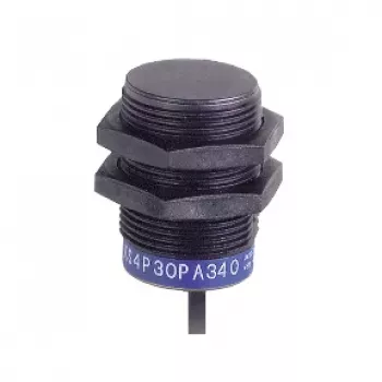 TMSS GERMANY Sensor de proximidade indutivo XS4P30PA340, M30, PNP NO, deteção de 10 mm, 12-24VDC, cabo de 2 m