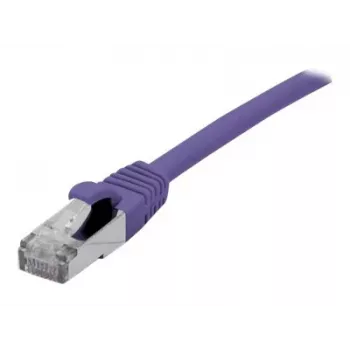EXERTIS CONNECT Cabo de rede Cat 6A S/FTP, 10m, violeta, Slim Snagless Boot 858522