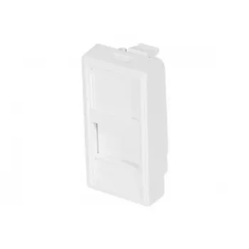 Exertis Connect Dexlan entrada modular vazia 45 x 22,5 mm para 2 x RJ45 Keystone montagem encastrada RAL 9003 branco sinal 911731