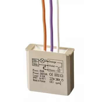 GROTHE relé de impulso encastrado 230V AC 3-500W botão MTR500E 5454050