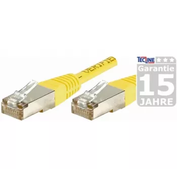 EXERTIS CONNECT Cabo de rede Cat.6a F/UTP, RJ45, amarelo, 1,5 m, 10 Gbps 859564