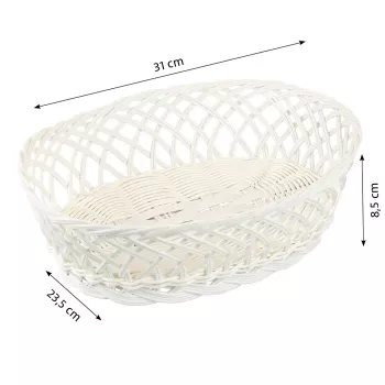 KESPER Cesto de arrumação retangular branco 31x23,5x8,5 cm