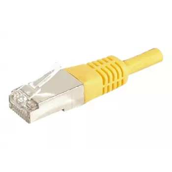 EXERTIS CONNECT Cabo de rede Cat.6a F/UTP, 20 m, amarelo, 10 Gbps, Slim Snagless Boot 859571