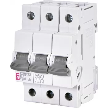 ETI ETIMAT P10 Disjuntor unipolar 3 polos B20 20A 10kA 415V 50/60Hz