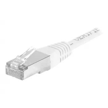 EXERTIS CONNECT Cabo de rede Cat.6a F/UTP, 15 m, branco, 10 Gbps, Slim Snagless Boot 859585