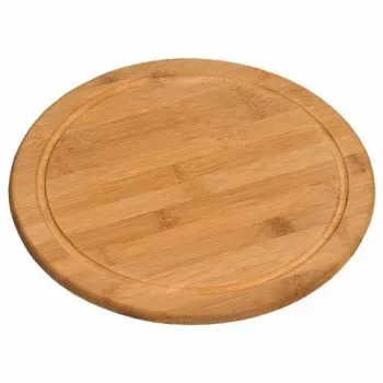 Kesper Tábua de corte redonda em bambu 30 cm