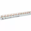 ETI 002921268 Barramento de cobre IZ10/L1NL2NL3N/12 para ETIMAT 1P+N, 690V, 63A, tipo garfo