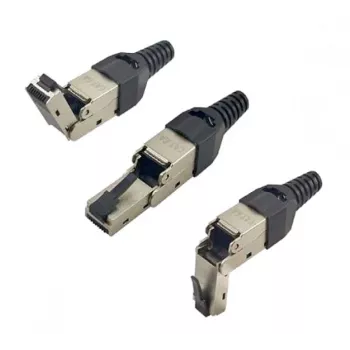EXERTIS CONNECT Ficha RJ45 de montagem no campo, Cat.6A, STP, ângulo ajustável (920822)