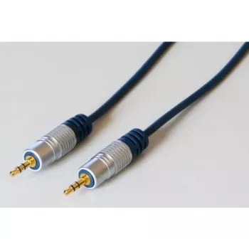 EXERTIS CONNECT Cabo de áudio Professional Slimline, ficha jack estéreo 3,5 mm macho para macho, 5,0 m, preto 987995