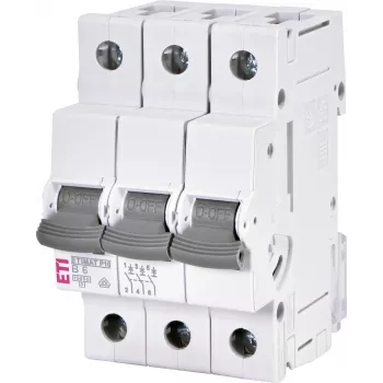 ETI 001901307 ETIMAT P10 Disjuntor 3 polos 6A característica B 415V 10kA