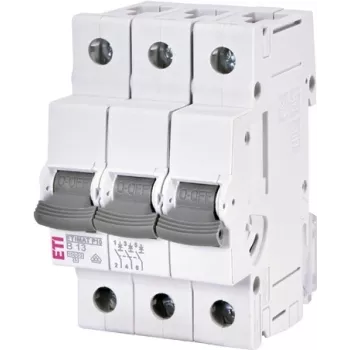 ETI ETIMAT P10 Disjuntor miniatura 3 polos 13A característica B 415V 10kA 001901309