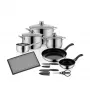 WMF Diadem Plus conjunto de panelas 10 peças, prateado 3201001275