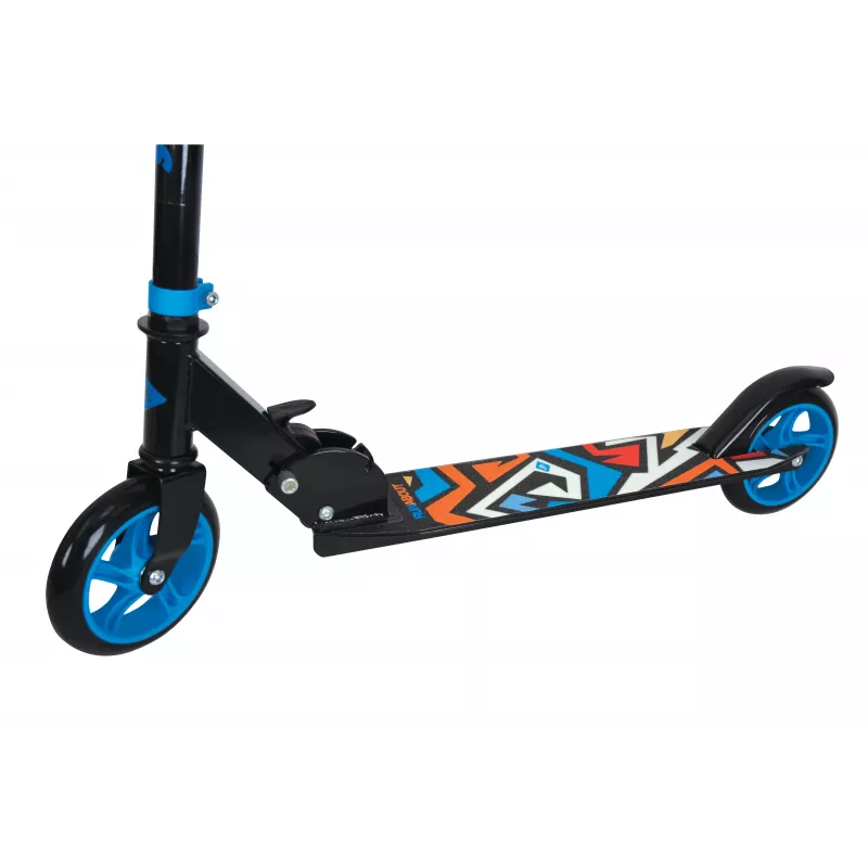 SCHILDKROT Junior Kick Scooter City Scooter Runabout, azul, deck e guiador em alumínio, rodas PU de 145 mm, altura ajustável em 3 posições, dobrável 510303