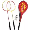 SCHILDKROT conjunto de badminton para 2 jogadores, vermelho/amarelo, raquetes de aço temperado, qualidade de lazer, 970902