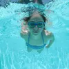 SCHILDKROT óculos de natação junior Capri, azul/verde, antiembaciamento, lentes de policarbonato resistentes a estilhaços, banda ajustável, 1 par (940055)