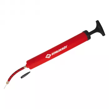 SCHILDKROT Bomba de encher bolas 300 mm vermelho plástico com mangueira de ar e 2 adaptadores 970989