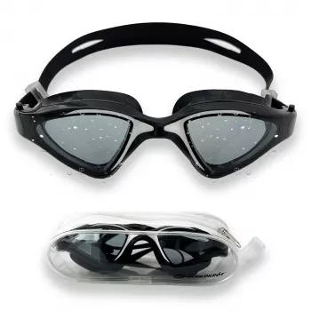 SCHILDKRÖT Óculos de natação para adulto Murano, branco/preto, vedantes macios de silicone, faixa de cabeça dividida, antiembaciamento, proteção UV 940056