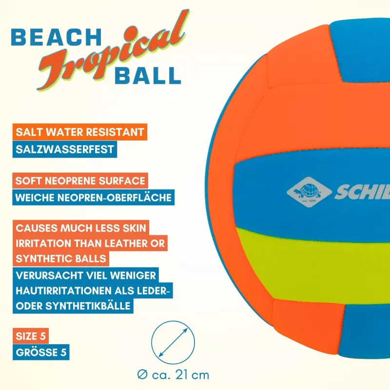 SCHILDKRÖT bola de praia Tropical em neoprene, tamanho 5, 210 mm 970299