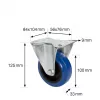 Wagner design yourself roda fixa RO 8700, 75 mm, superfície de rolamento azul/cinzenta, capacidade de carga 50 kg, montagem em placa 4870001