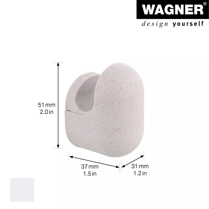 Wagner design yourself PILL gancho de parede, cinzento, 1 gancho, montagem com parafusos, plástico 17041321