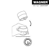 Wagner Design Yourself EH 5222 batente de porta autoadesivo transparente, 40 mm diâmetro, 22 mm altura 15522211