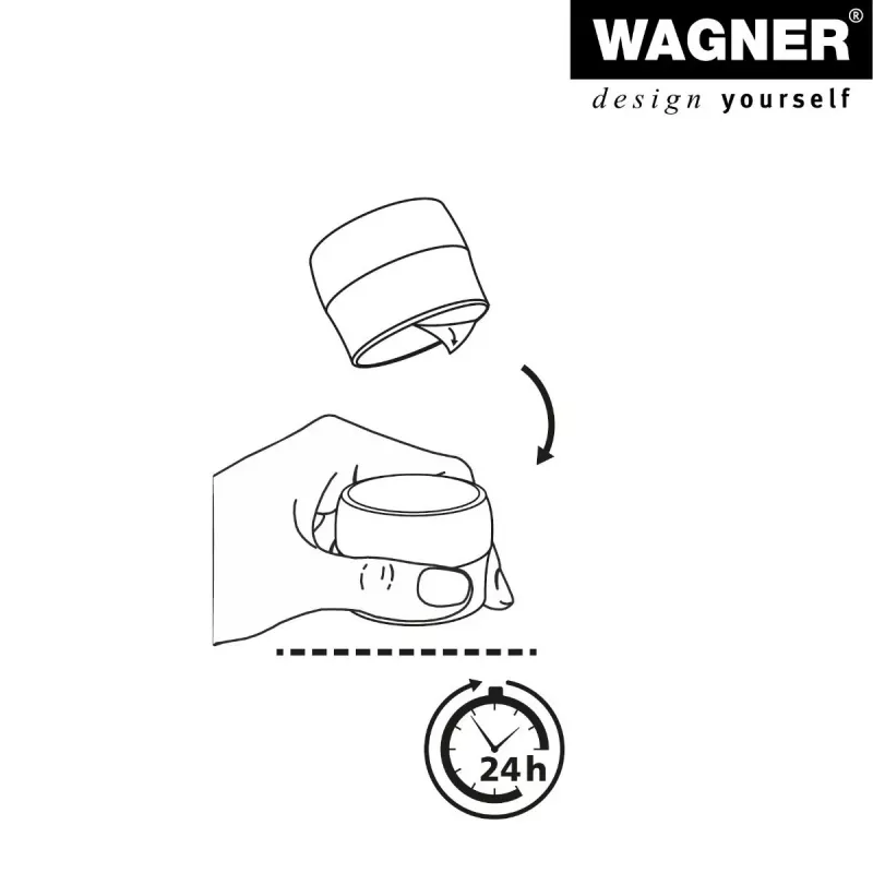 Wagner Design Yourself EH 5222 batente de porta autoadesivo transparente, 40 mm diâmetro, 22 mm altura 15522211