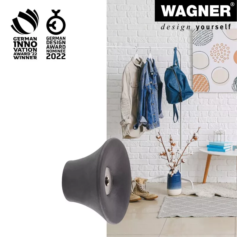 Wagner design yourself TULIP cabide de roupeiro, 1 gancho, preto, zamac, revestido a pó, montagem com parafusos 17030221