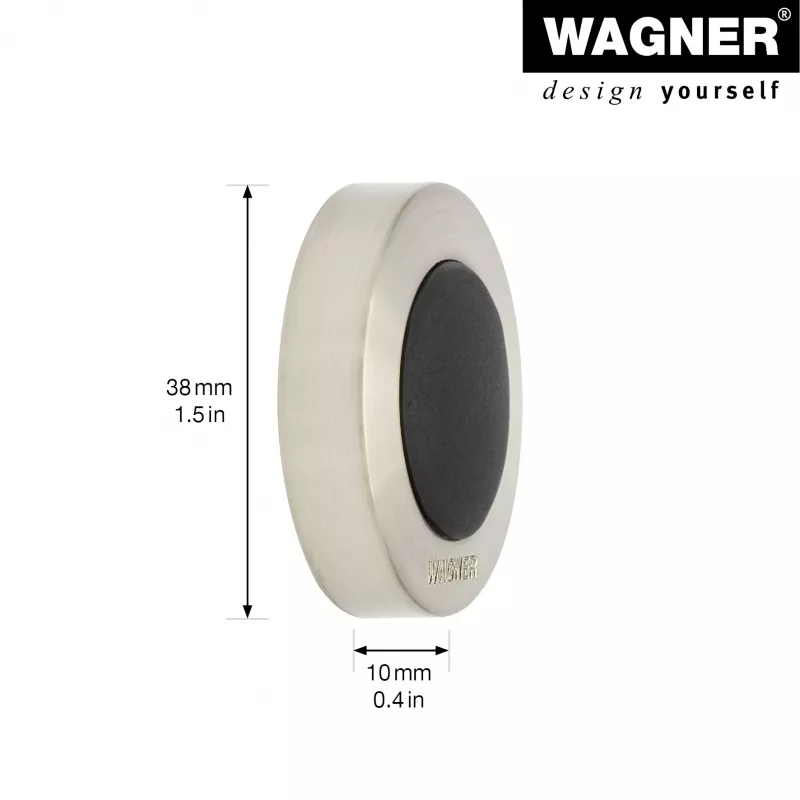 Wagner design yourself EH 5140 batente de porta de parede com parafuso ou cola, zamac e borracha maciça (15514011)