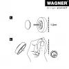 Wagner design yourself EH 5140 batente de porta de parede com parafuso ou cola, zamac e borracha maciça (15514011)