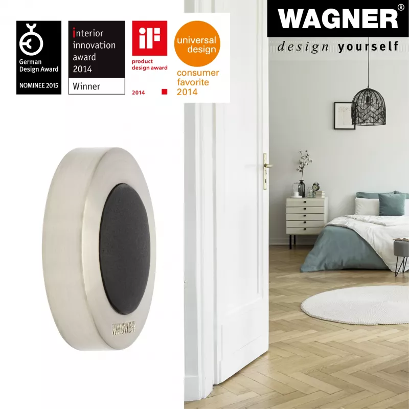 Wagner design yourself EH 5140 batente de porta de parede com parafuso ou cola, zamac e borracha maciça (15514011)