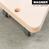Wagner design yourself roda de transporte MM 1313 bétula 140 x 140 x 43 mm, 100 kg de carga, 4 rodas giratórias 20131301