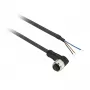 TMSS GERMANY Telemechanique Sensors conector fêmea M12 cabo de ligação pré-montado, 4 pinos, 5m PUR, preto, reto, IP67/IP65/IP69K, 4A, 250V AC/DC, série OsiSense XZ - XZCP0666L5