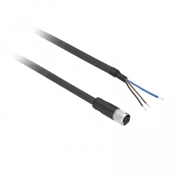 TMSS GERMANY Telemechanique Sensors conector fêmea M12 reto 5 pinos 5m PVC cabo de sensor XZCP0566L5