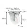 Wagner design yourself roda fixa para equipamentos de transporte RO 8500 prateada (4850001) roda fixa 80 mm 100 kg