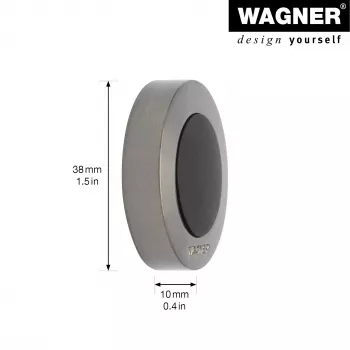 Wagner design yourself EH 5138 batente de porta zamac borracha maciça niquelado mate (15513811)