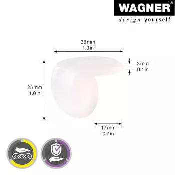Wagner design yourself EH 2135 Proteção de cantos em plástico Ø 3,5 cm 4 unid. (15213599)