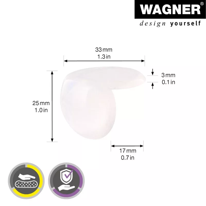 Wagner design yourself EH 2135 Proteção de cantos em plástico Ø 3,5 cm 4 unid. (15213599)