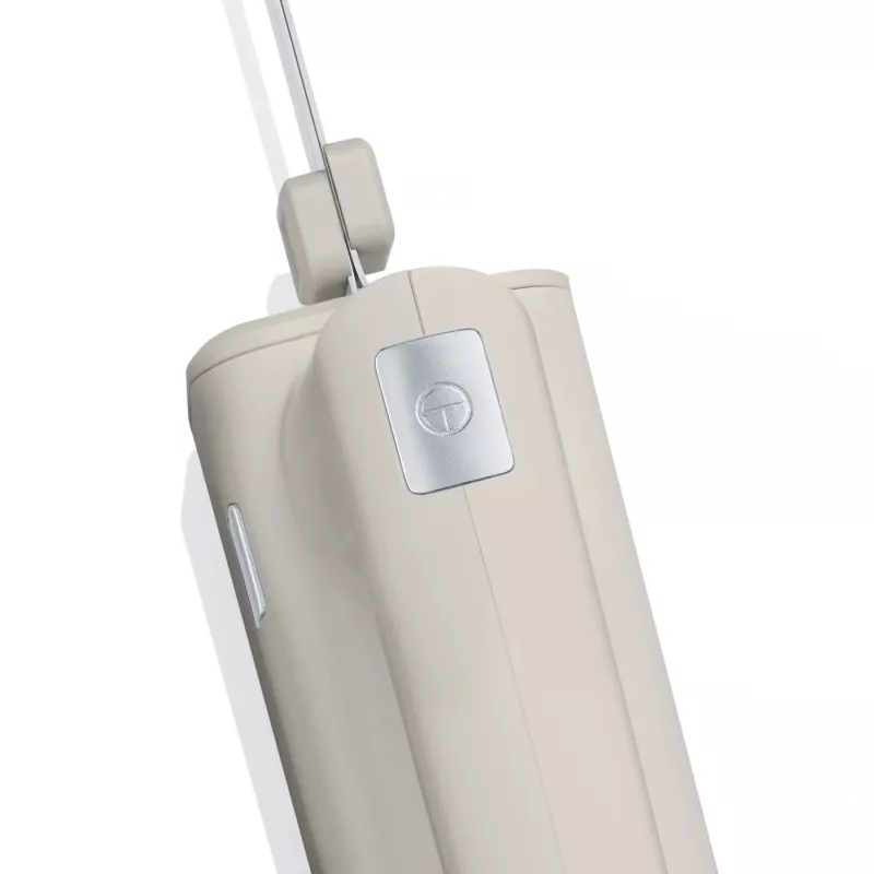 GRAEF EK508EU Faca elétrica 180 W lâminas de aço inoxidável, 2 lâminas serrilhadas, punho ergonómico, bloco de armazenamento em madeira, interruptor de segurança, cabo de 1,2 m, branco