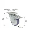 Wagner design yourself Roda giratória RO 7600 cinzento 75 mm (4760001)