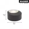 Wagner Design Yourself EH 5181 Batente de porta de chão, zamak com amortecedor de borracha, níquel mate, 50 mm 15518111