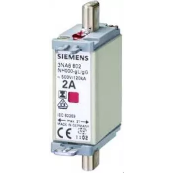 Siemens 3NA6824 Fusível NH tamanho 000 80 A 500 V AC/250 V DC gG