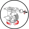 Wagner design yourself Roda giratória de carga pesada RO 0115 vermelho 100 mm 150 kg 4011501